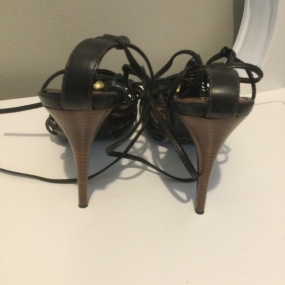 Colin Stuart brown strapy heel - Picture 2 of 3
